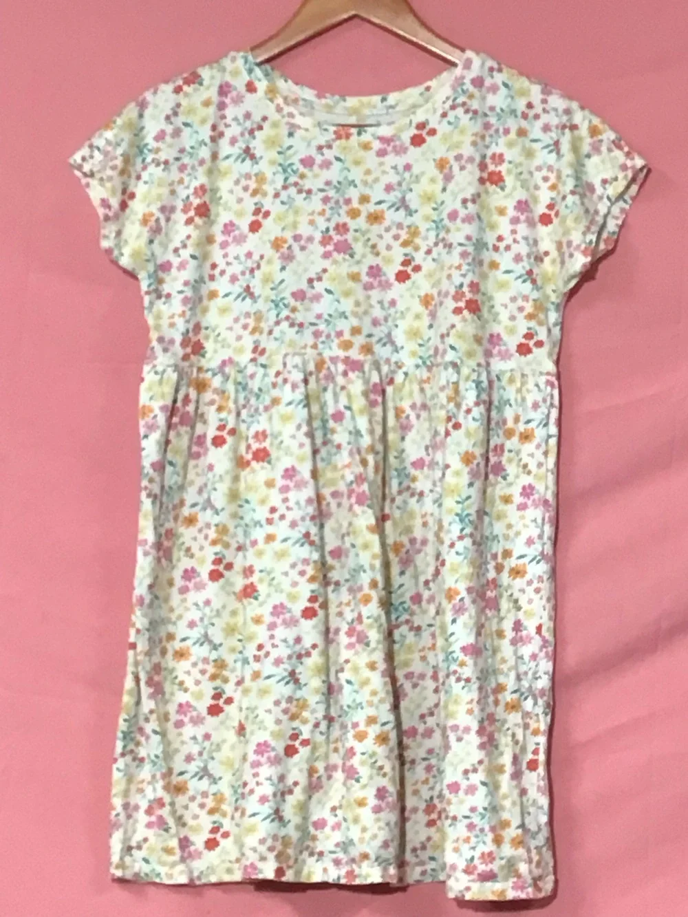 ⁠Old Navy Short-Sleeve Printed Swing Jersey-Knit Dress